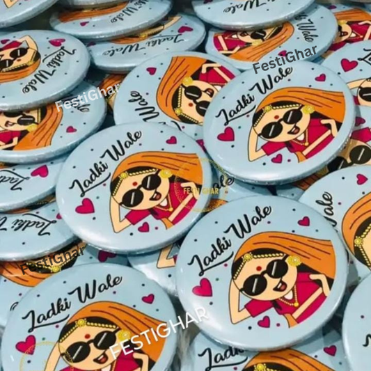 Ladki Wale Badges in Blue