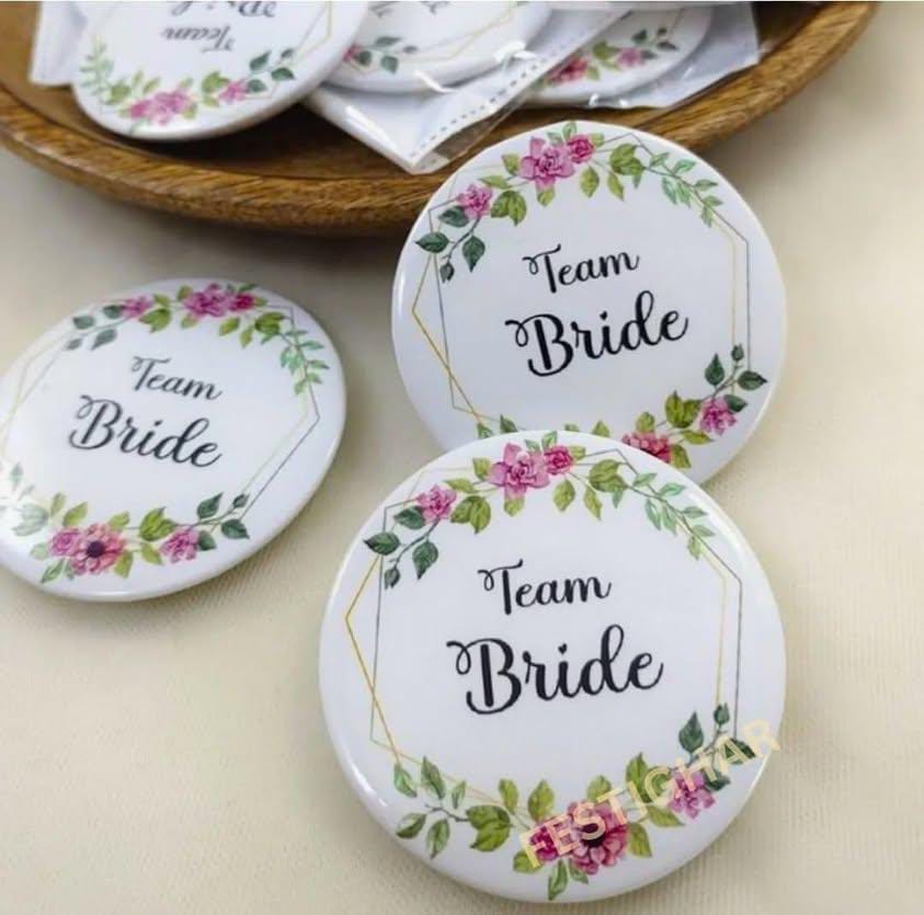 Ladkiwale Badges in Floral white
