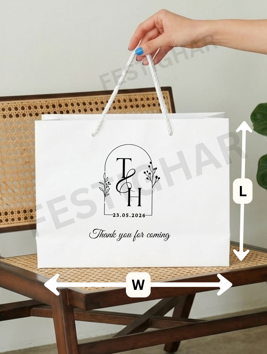Customized Paper Bags for Wedding floral design