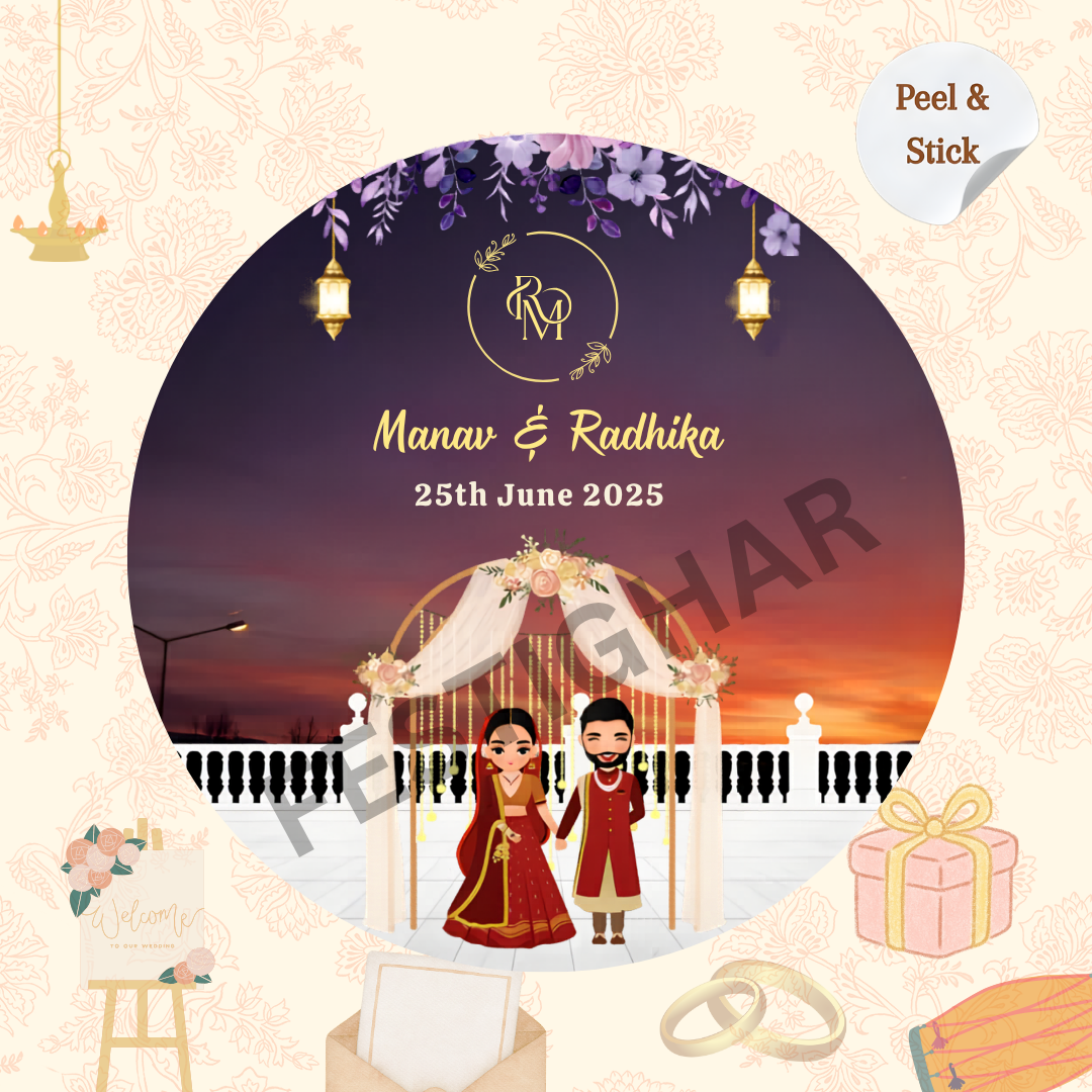 Gift sticker for wedding dream theme