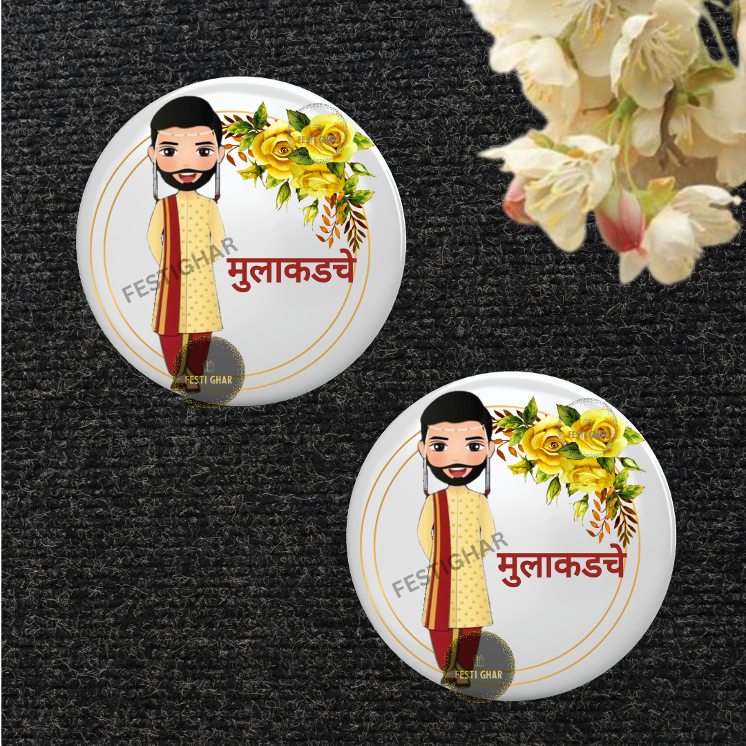 Muladakacha Badges in white
