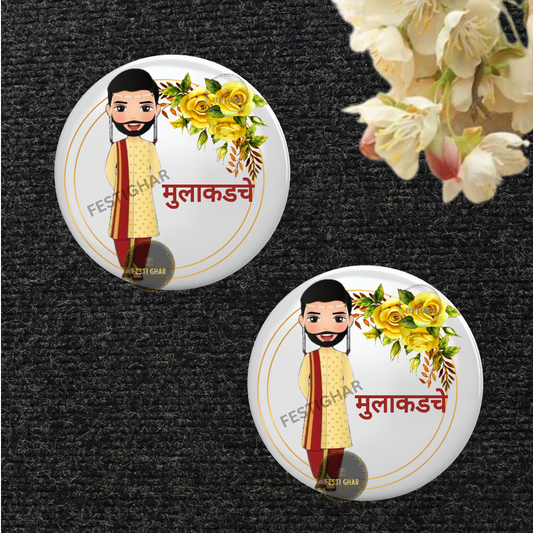 Muladakacha Badges in white