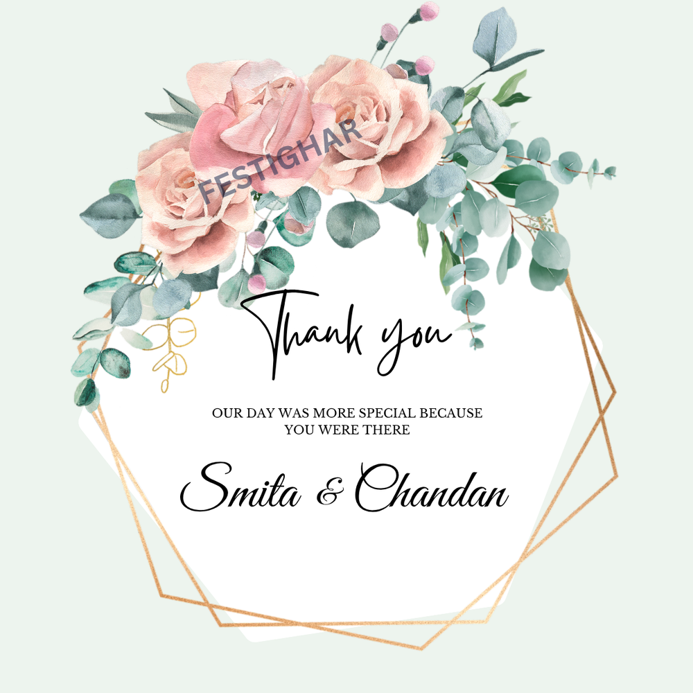 Thank you Cards customized in Green