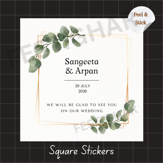 Elegant Gift stickers for wedding