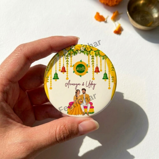 Customized haldi function badges