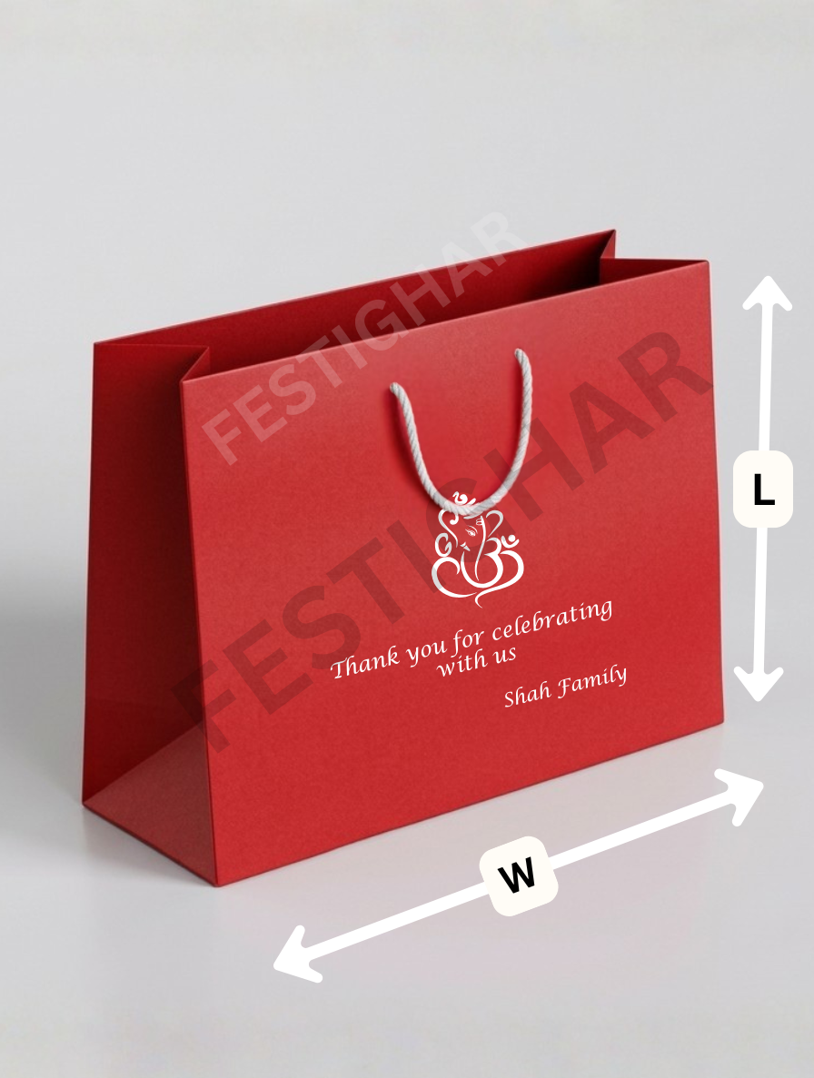 Customized Paper Bags for Wedding with custom message