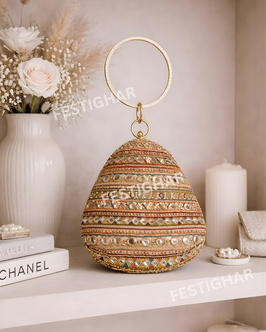 Almond shape clutch new design