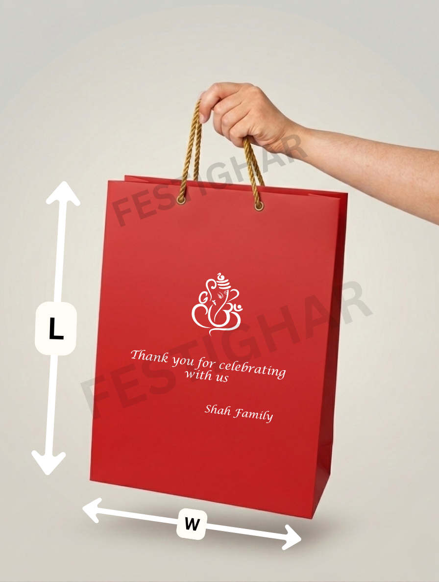 Customized Paper Bags for Wedding with custom message