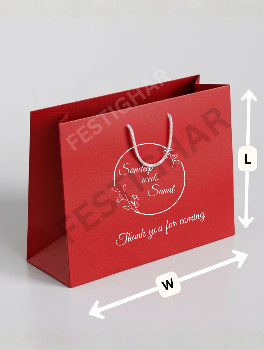 Customized Paper Bags for Wedding circle design