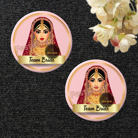 Team Bride elegant Badges