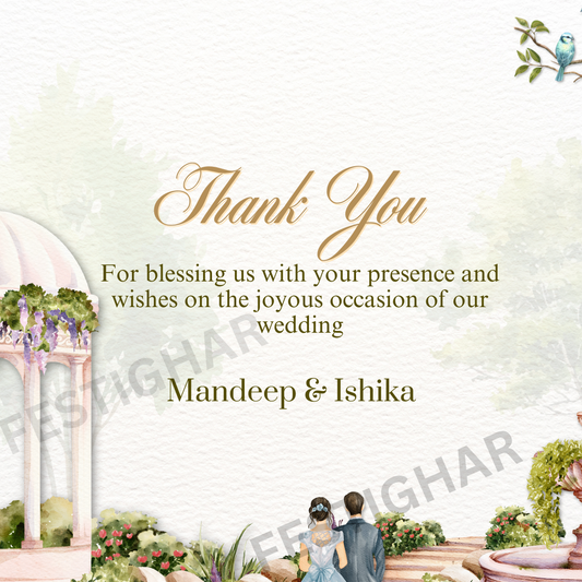 Thank you card - Royal theme