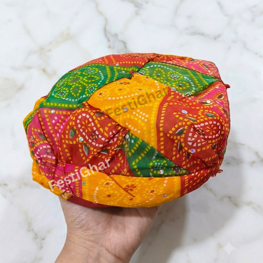 Rajasthani style safa pagdi for barat welcome