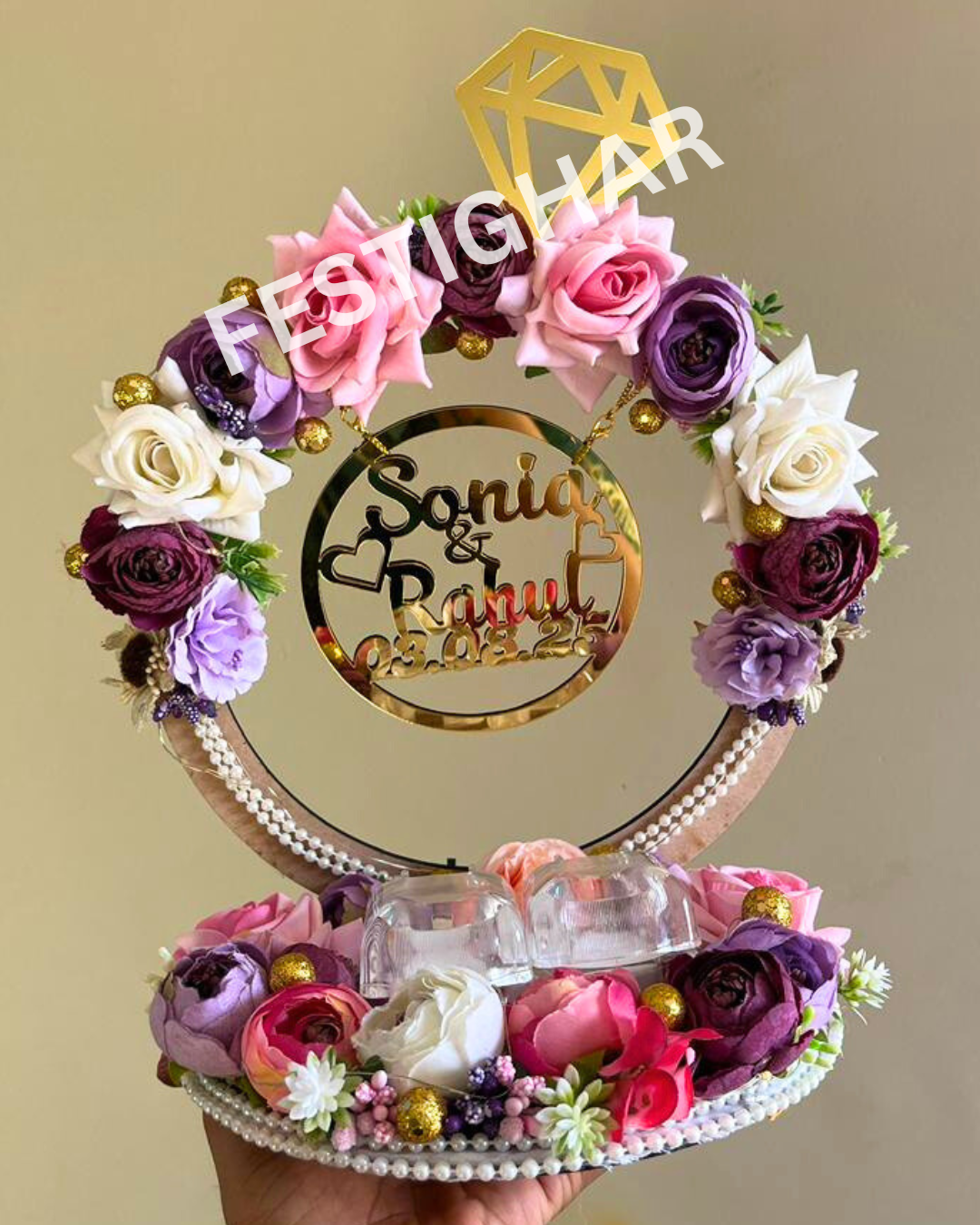 Heavy Floral Ring platter