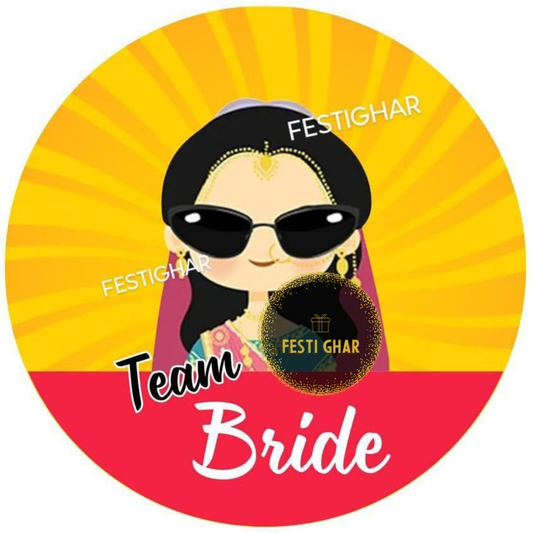 Team Bride funky badges
