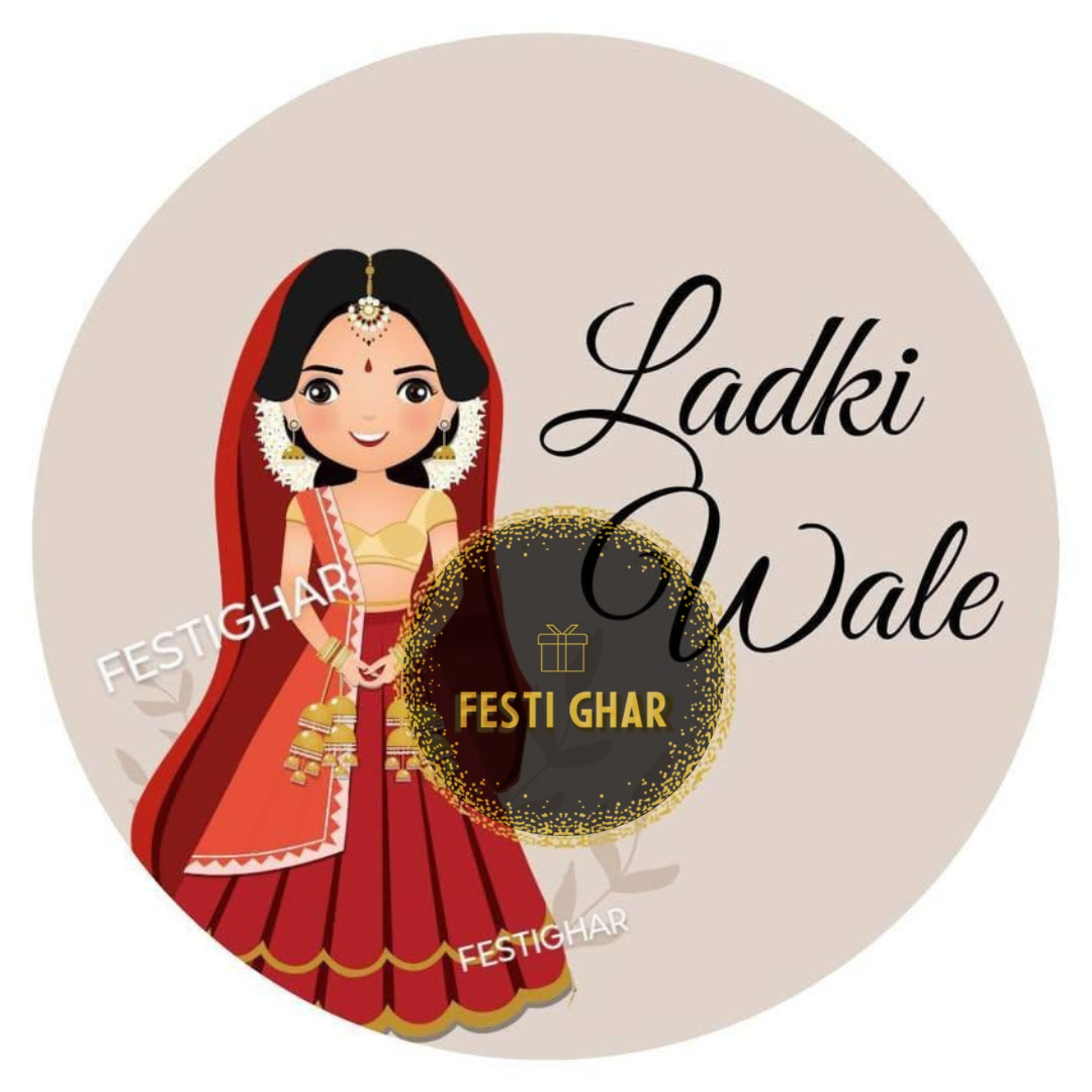 Ladki Wale Badges in Brown