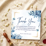 Custom Thank you Cards in blue shade