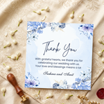 Custom Thank you Cards in blue theme