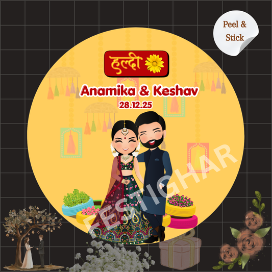 Gift stickers for haldi