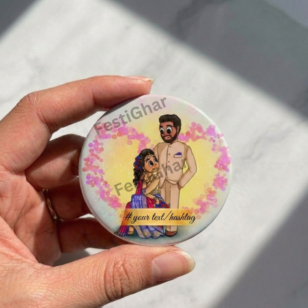 Customized wedding badge