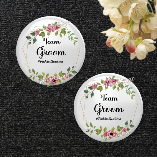 Customized Team Groom Badges