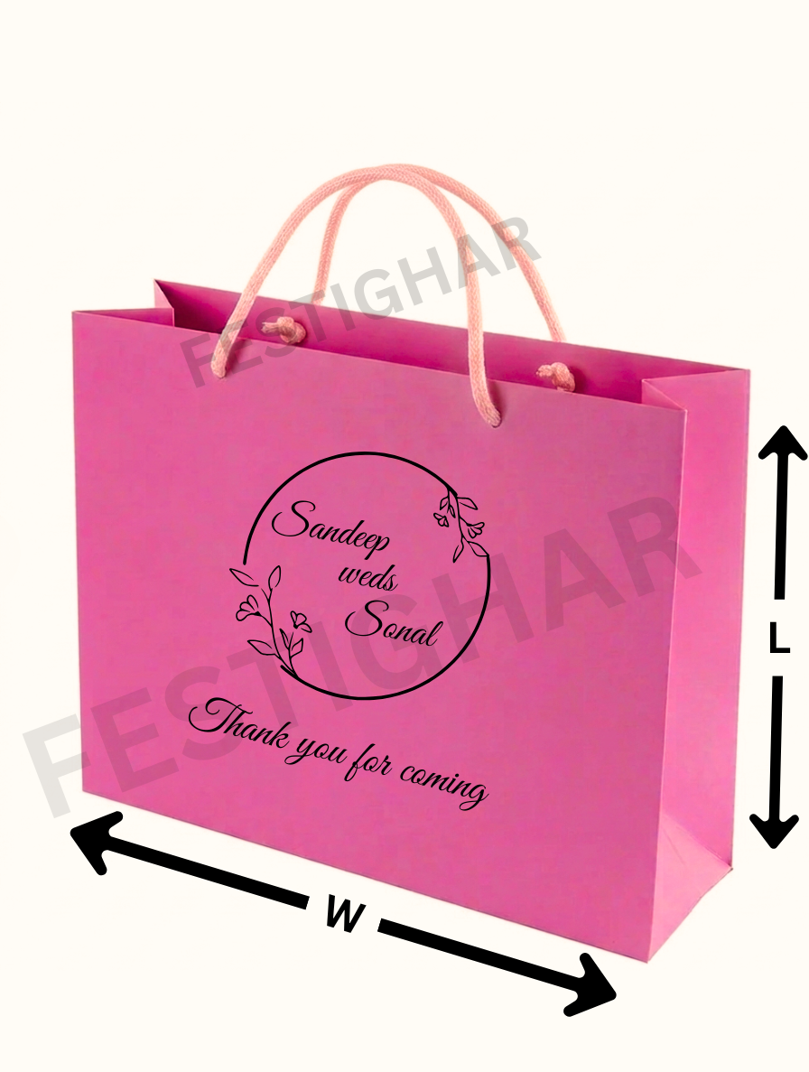 Customized Paper Bags for Wedding circle design