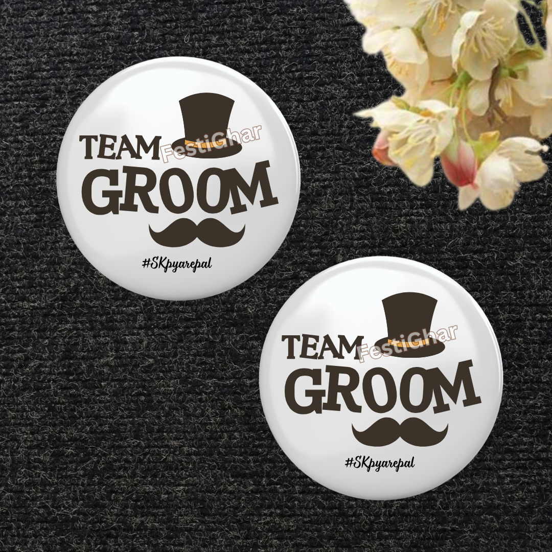 Customized Badges for Team Groom Badges