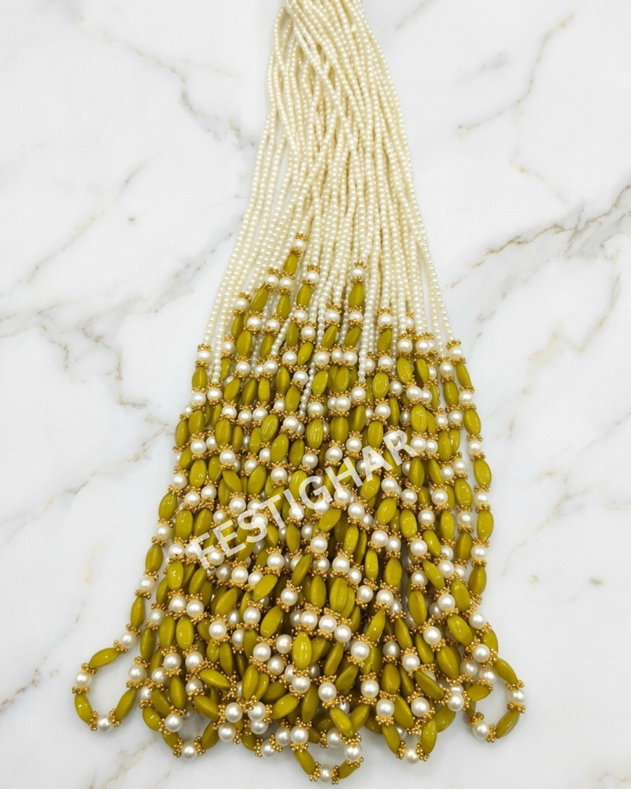 Mala for baraat welcome in elaichi pattern