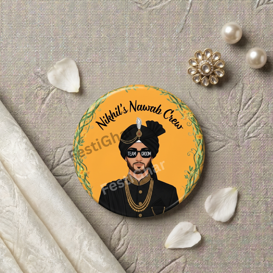 Customized Badges for Groom side