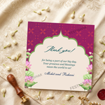 Custom Thank you Cards in elegant pink theme