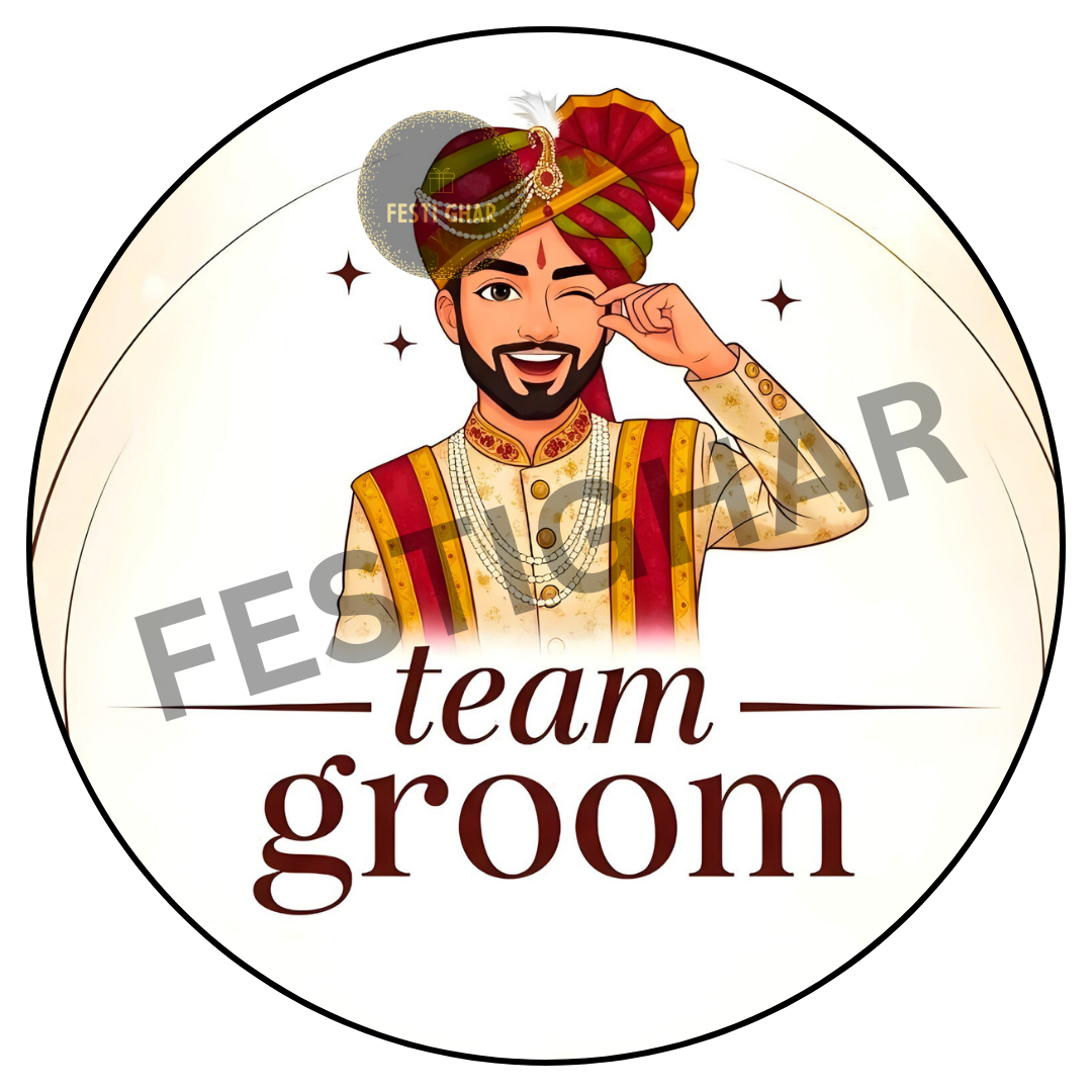 Team Groom new Badges for wedding