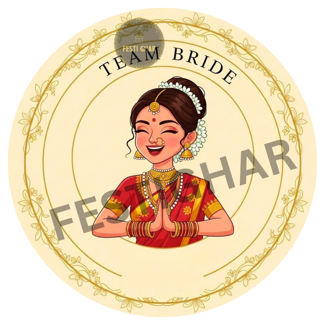 Team Bride new badges Indian bride