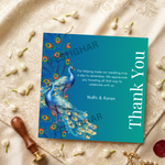 Custom Thank you Cards peacock theme