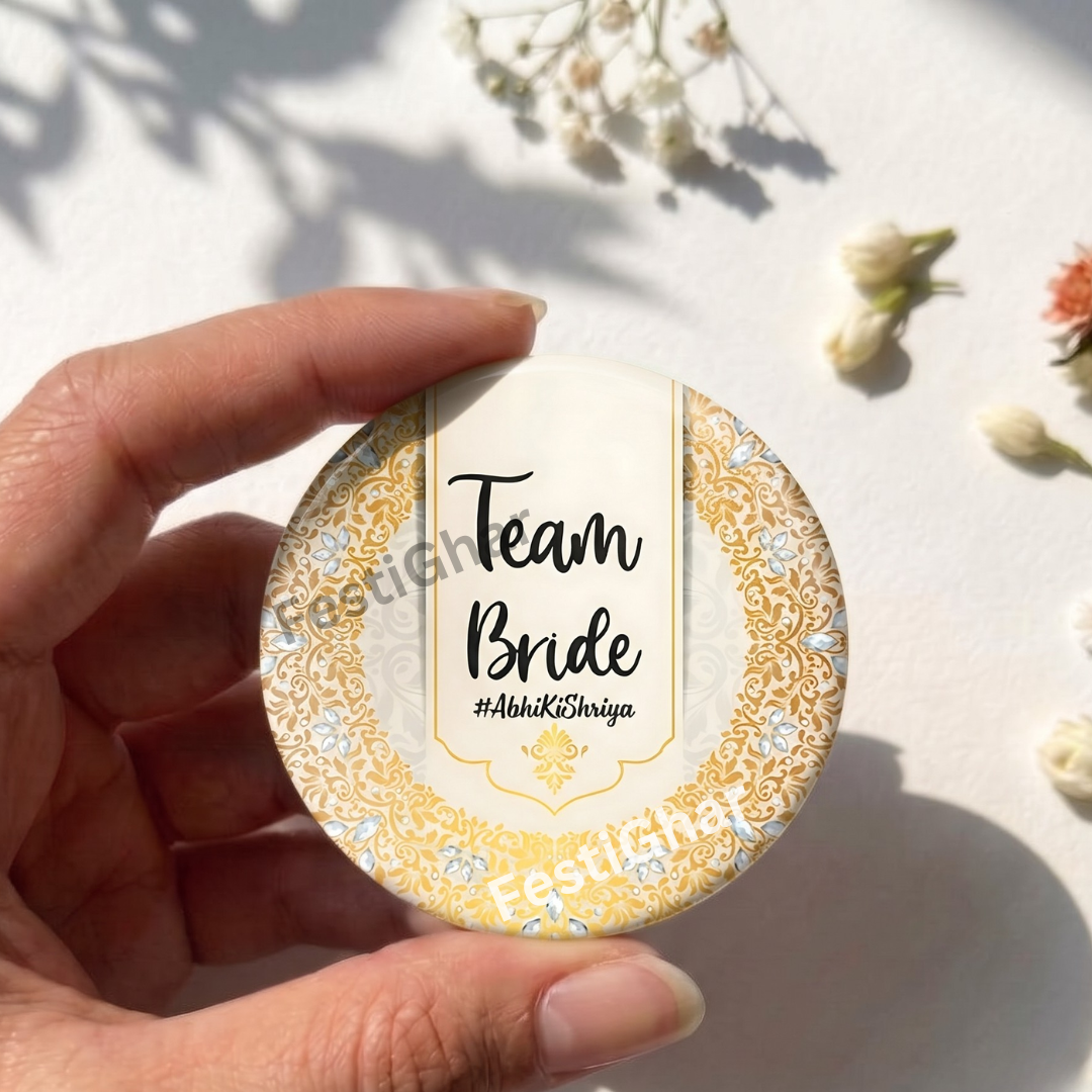 Customized Team Bride golden badges