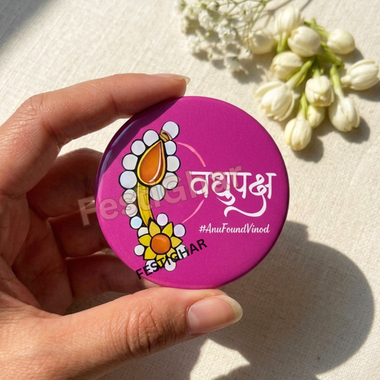 Customized VadhuPaksh Badges in Pink