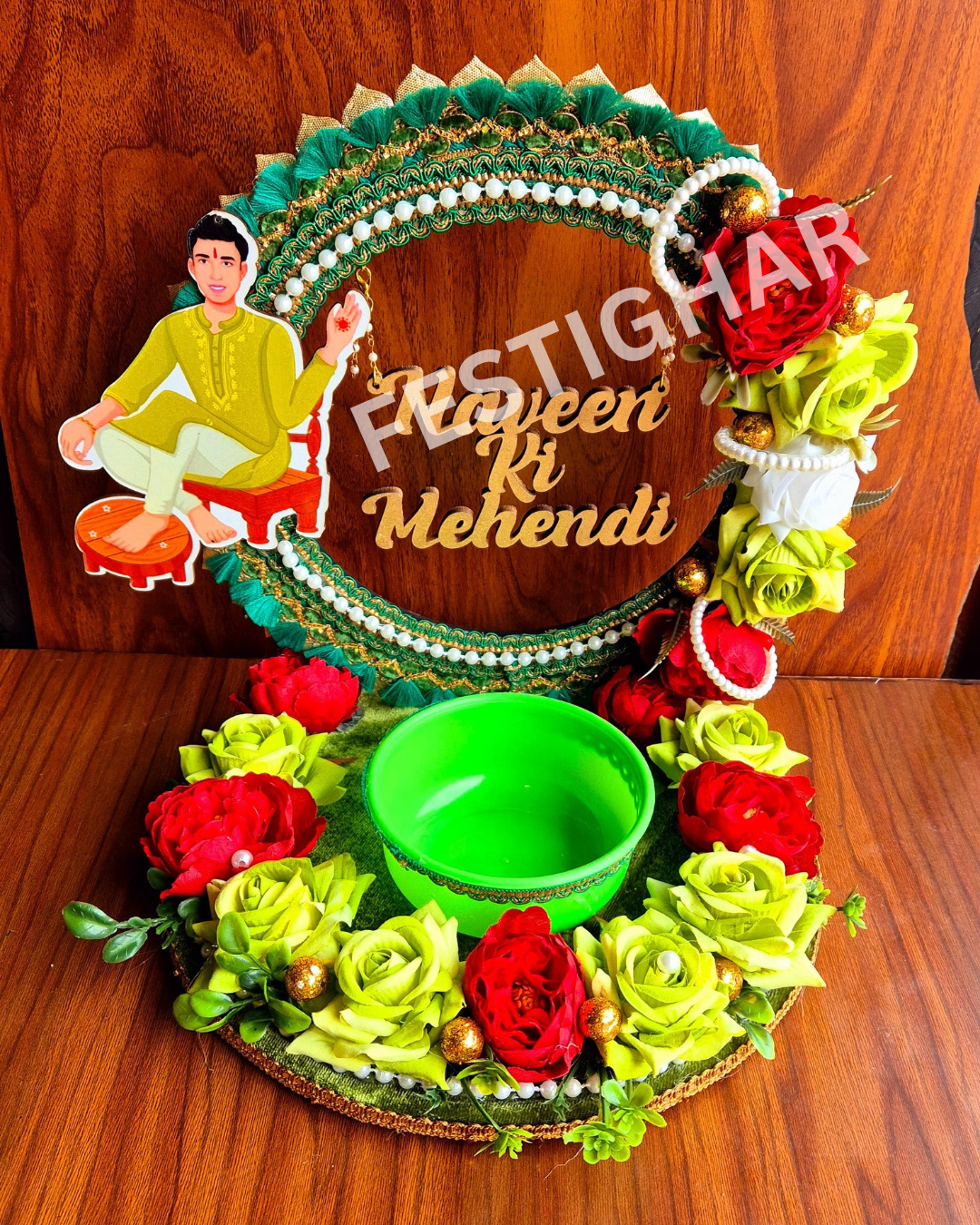 Mehendi Platter with flowers