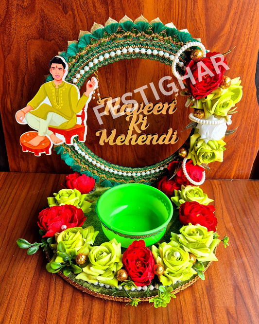 Mehendi Platter with flowers