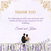 Thank you card - Royal theme