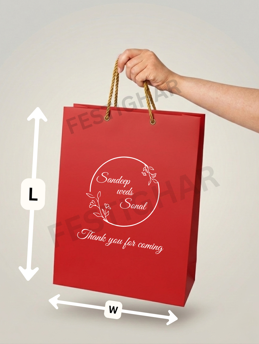Customized Paper Bags for Wedding circle design