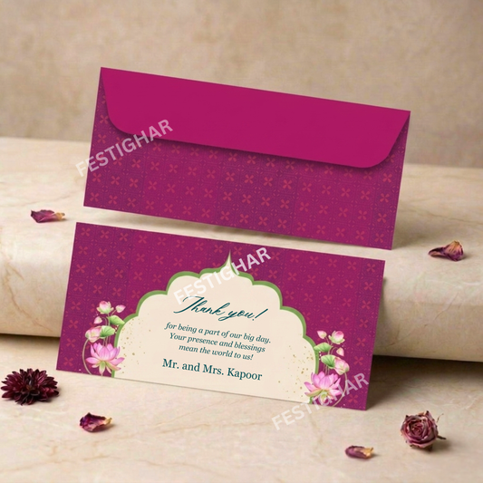 Personalised Money Envelopes - Pink floral theme