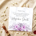 Purple Thank you Cards customized