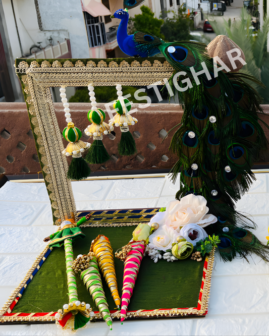 Mehendi Platter with peacock