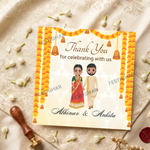 Yellow Thank you Cards customized