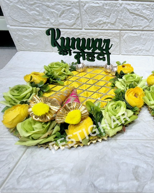 Mehendi Platter in green
