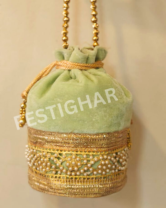 Designer Velvet Potli (mixed colours)