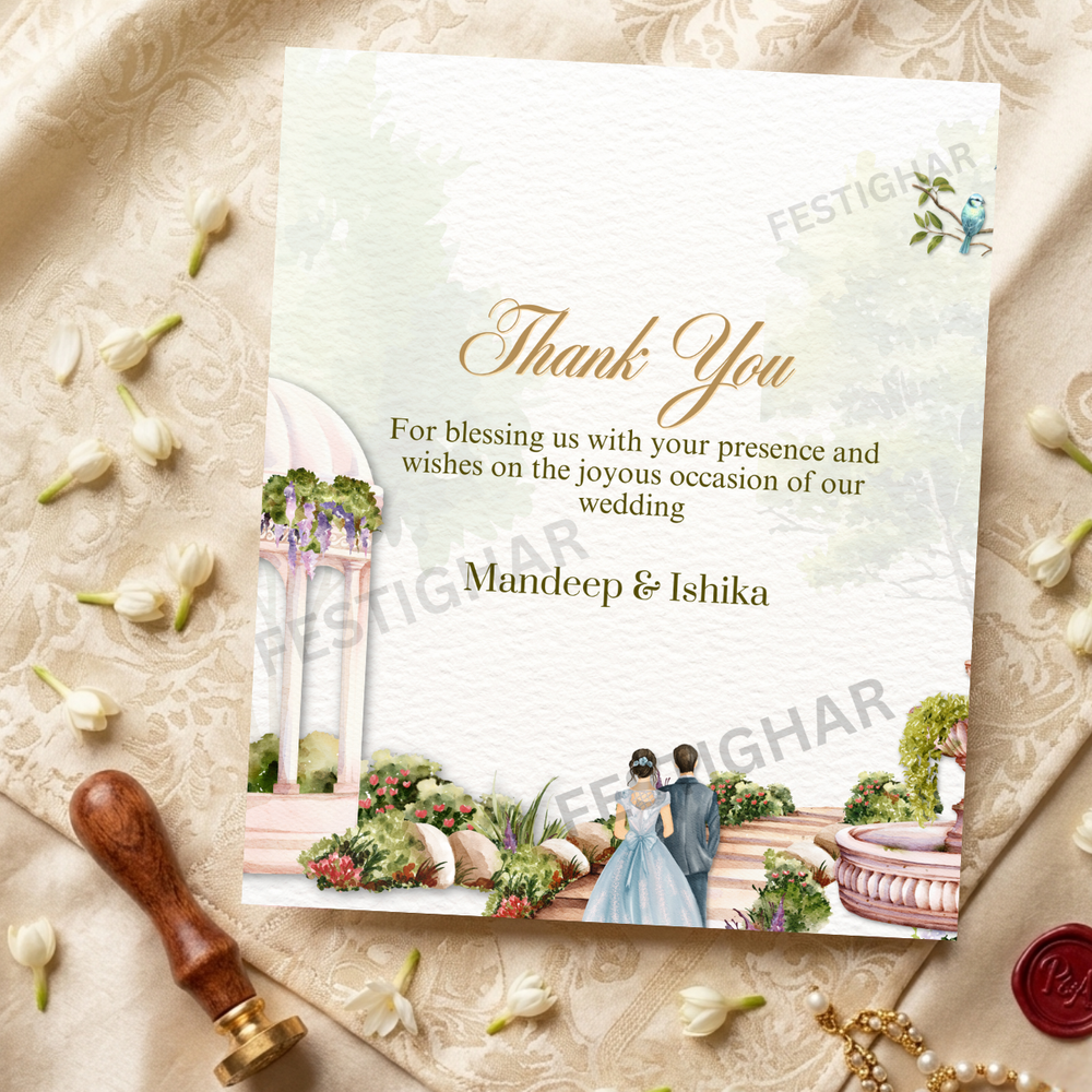 Custom Thank you Cards royal theme