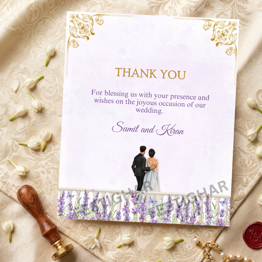 Custom Thank you Cards pastel theme