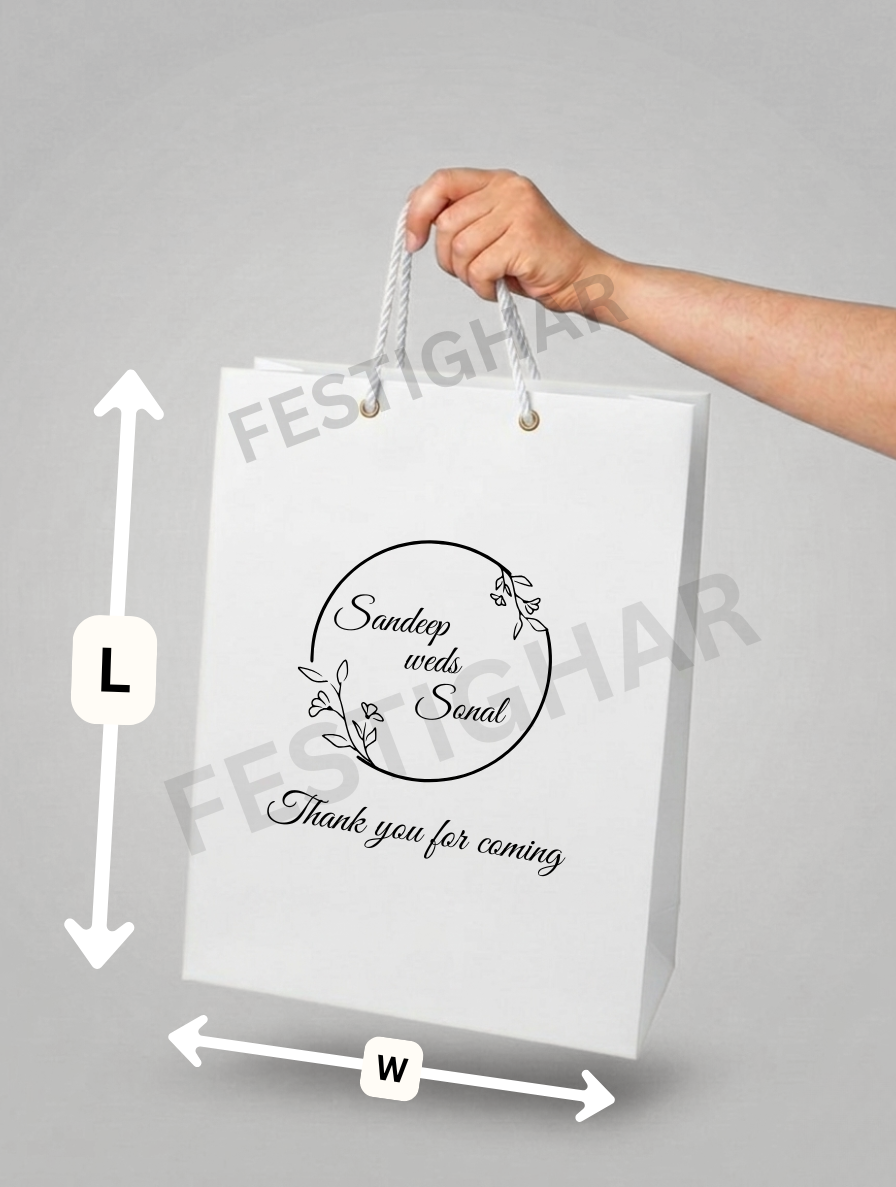 Customized Paper Bags for Wedding circle design