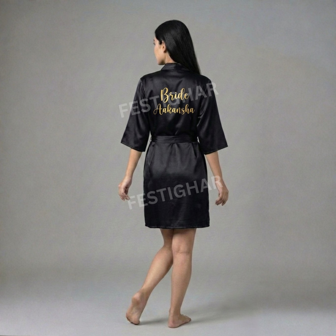 Premium Satin Robe - Customized