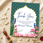 Custom Thank you Cards green peacock theme