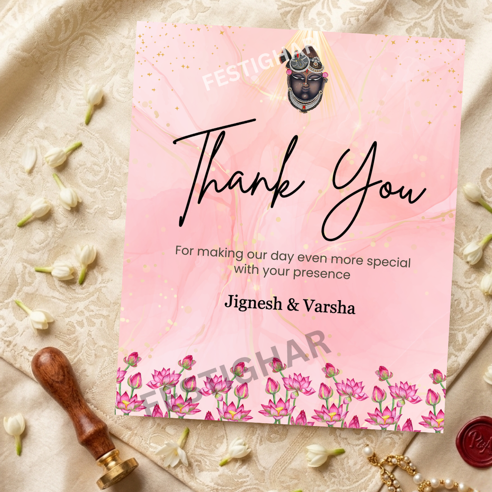 Custom Thank you Cards - Shrinath Ji